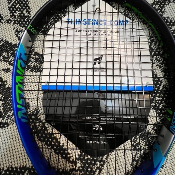 HEAD Ti. Instinct Comp Tennis Racquet, Black & Blue - Picture 3 of 4